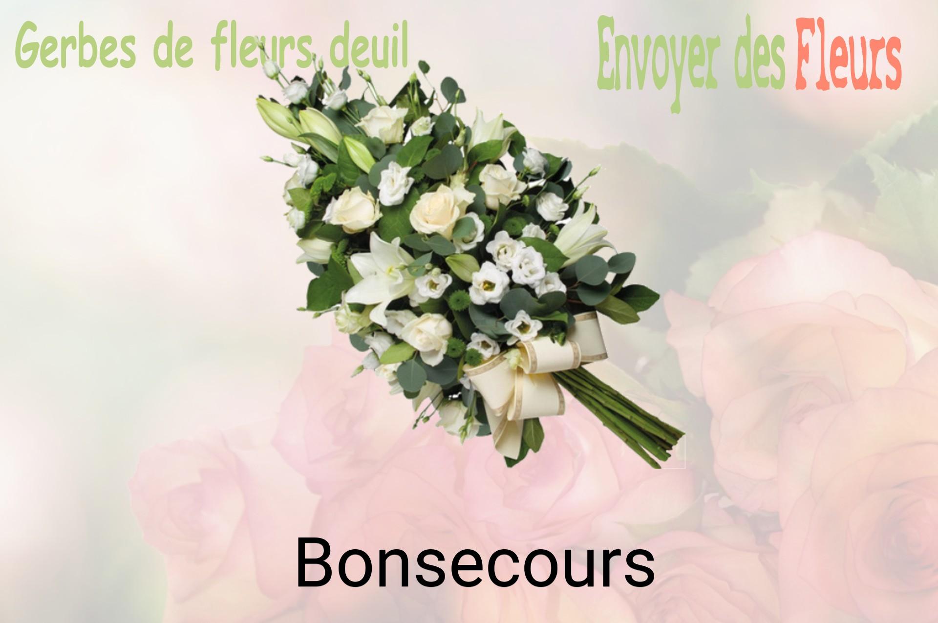 Gerbe de fleurs de deuil livrée à Bonsecours